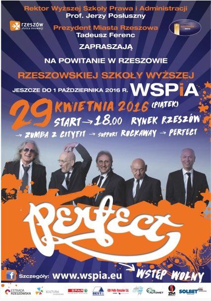 Koncert zespołu Perfect na powitanie nowej szkoły w Rzeszowie