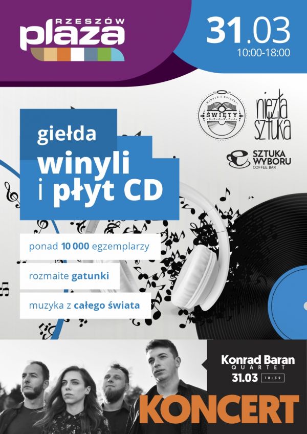 CH Plaza Rzeszow - Giełda Vinyli i płyt CD & koncert Konrad Baran Quartet