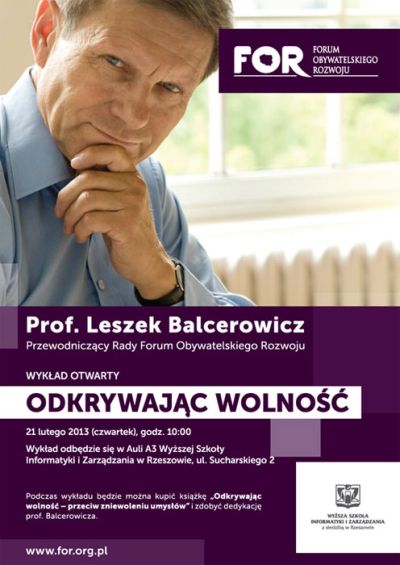 Plakat Prof. L Balcerowicz